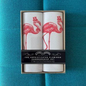 New CHASE and WONDER The Sophisticated Flamingo Handkerchief Set